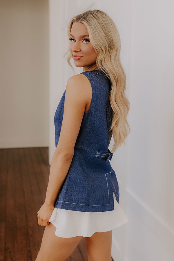 Ultimate Rodeo Drive Denim Vest - Effortless Style Upgrade