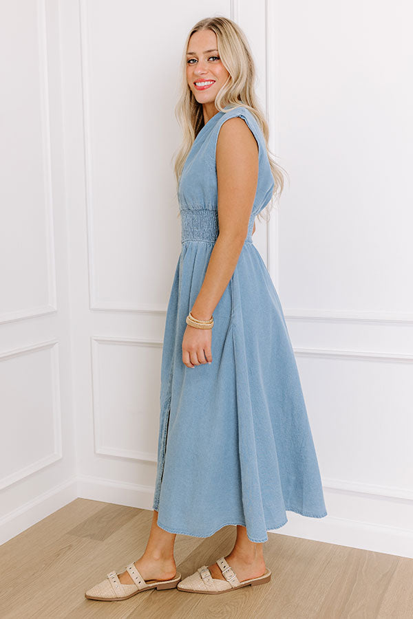 Ultimate Downtown Denim Midi Dress