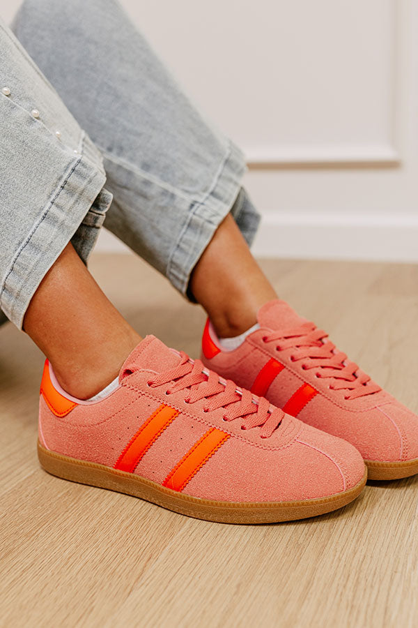 Ultimate Comfort: The Sutton Faux Suede Sneaker in Pink