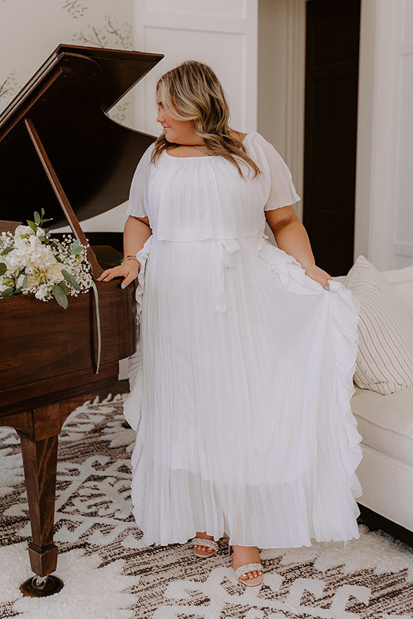 Ultimate Elegance Pleated Maxi Dress for Curves