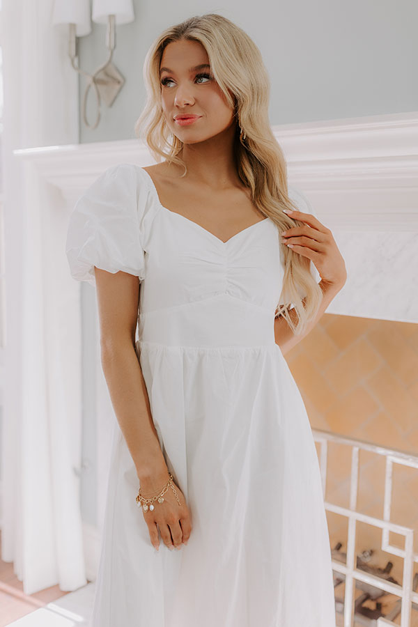 Ultimate Sweet Serendipity Maxi Dress - White Elegance