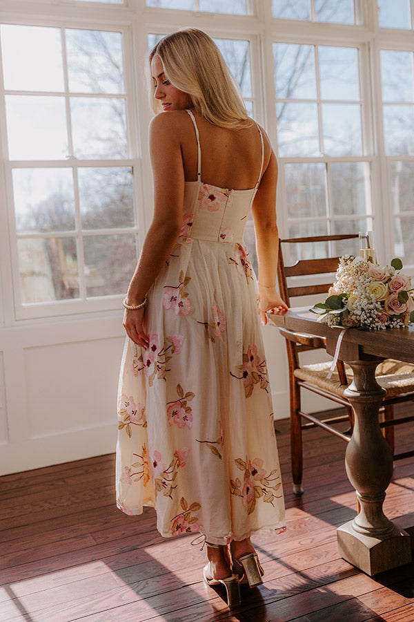 Ultimate Serene Gardens Embroidered Midi Dress