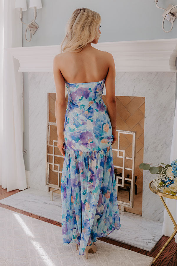 Ultimate Sunkissed Floral Maxi Dress - Periwinkle Elegance