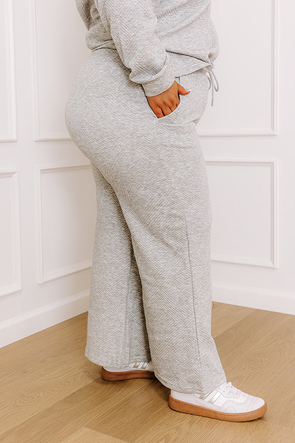 Premium High Waist Trousers - Grey Curves | Ultimate Comfort & Style