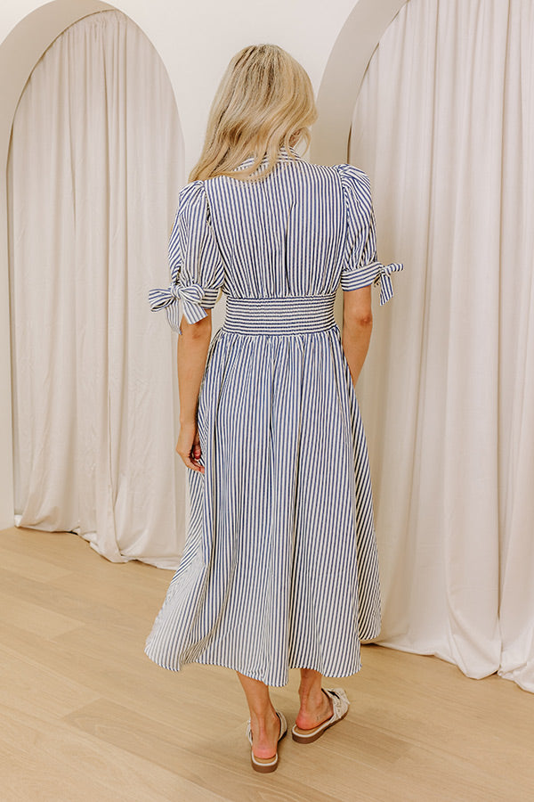 Ultimate Pier Stripe Midi Dress - Premium Style