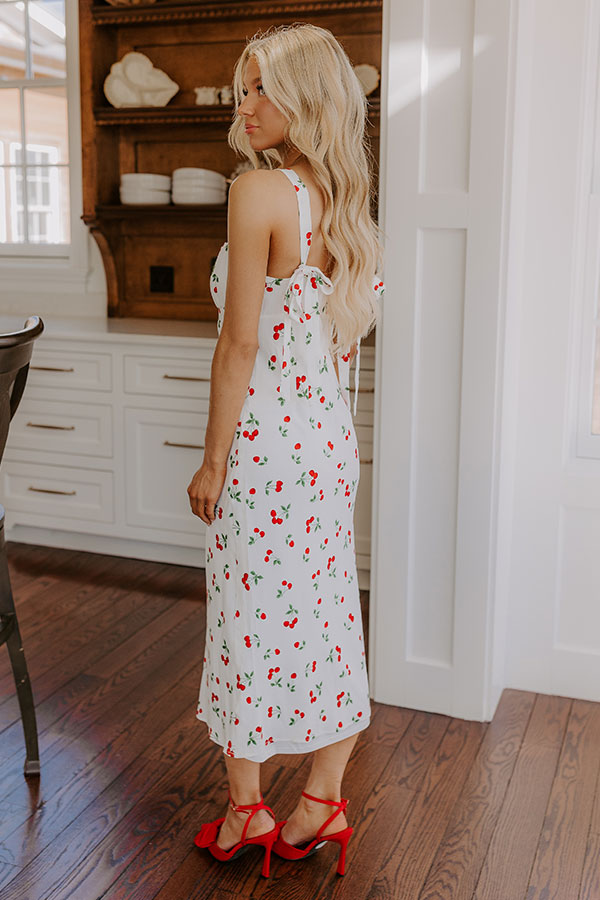 Premium Sweet Cherry Pie Midi Dress - Ultimate Summer Wardrobe Essential