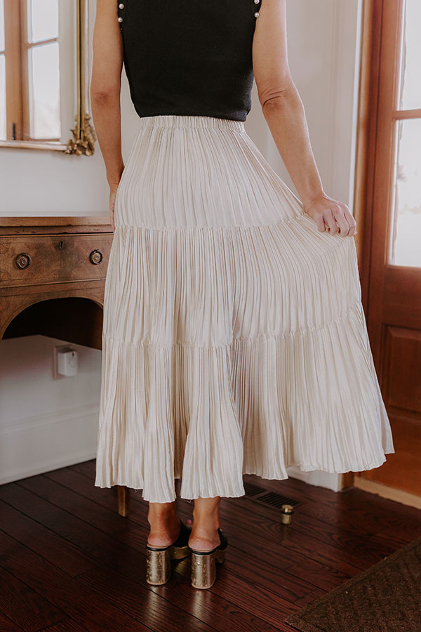 The Jenny Premium High Waist Pleated Midi Skirt - Ultimate Style Upgrade