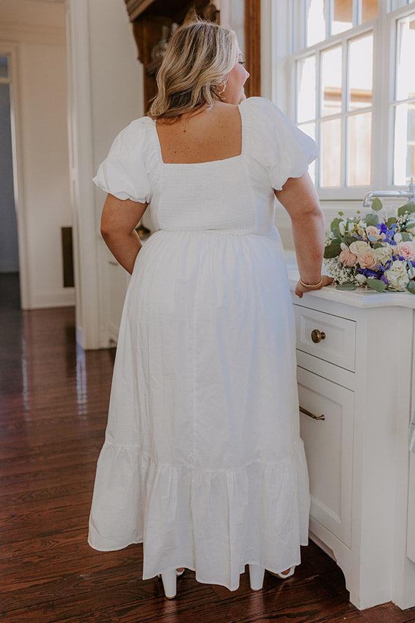 Premium Sweet Serendipity Maxi Dress - Ultimate White Curves Elegance