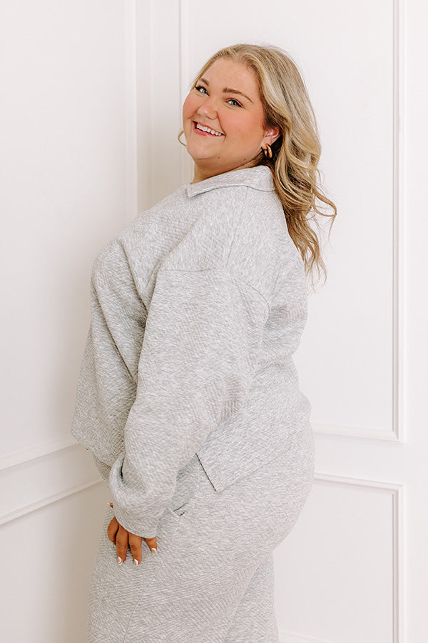 Premium Grey Curves Lattes Sweatshirt