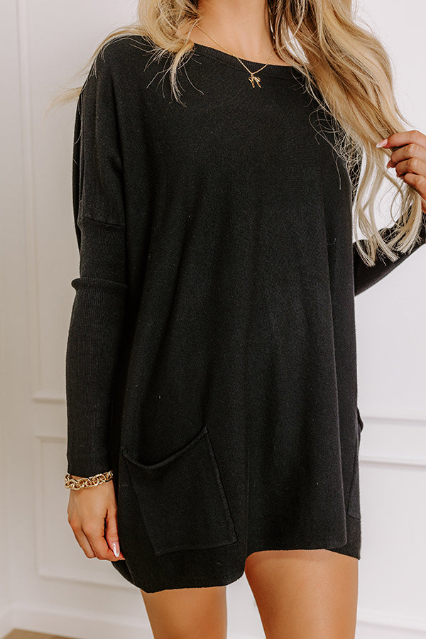 Ultimate Cozy Everyday Sweater Top - Classic Black