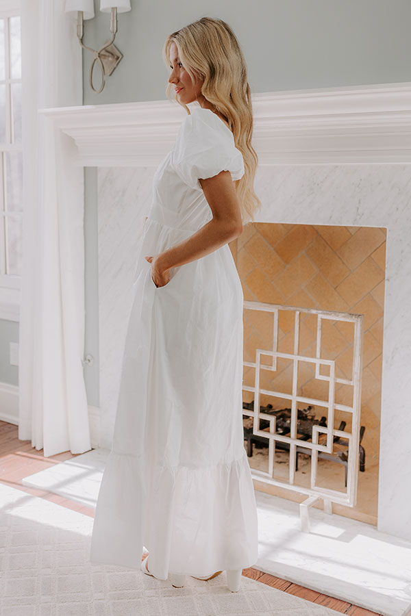 Ultimate Sweet Serendipity Maxi Dress - White Elegance