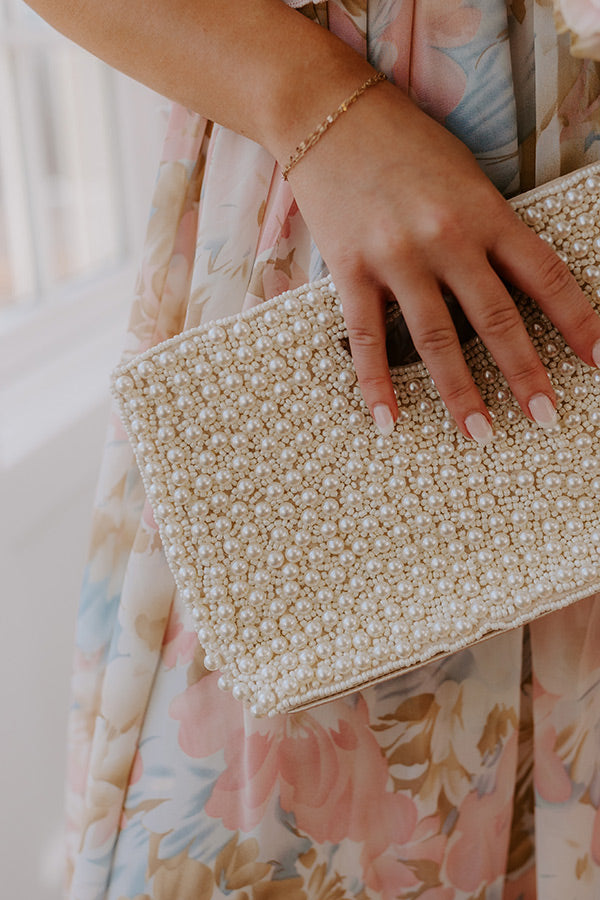 Premium Pearl Embellished Evening Clutch