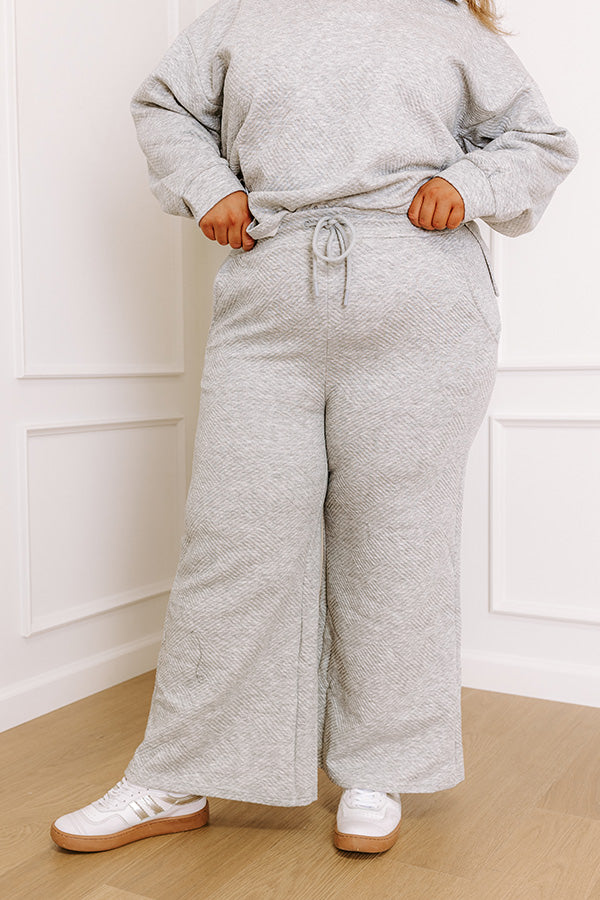 Premium High Waist Trousers - Grey Curves | Ultimate Comfort & Style