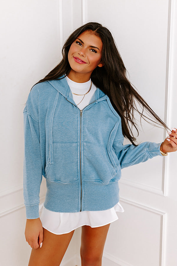 Ultimate Comfort Blue Path Sweater - Premium Hoodie