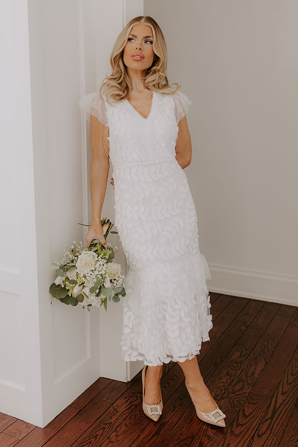 Ultimate Toss The Bouquet Midi Dress - Premium Elegance