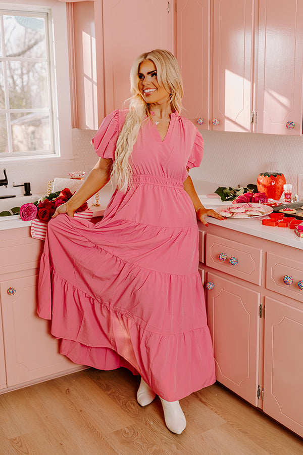 Ultimate Elegance Maxi Dress - Pink Curves