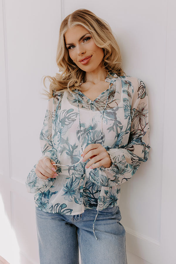 Ultimate Tropical Secret Garden Floral Top