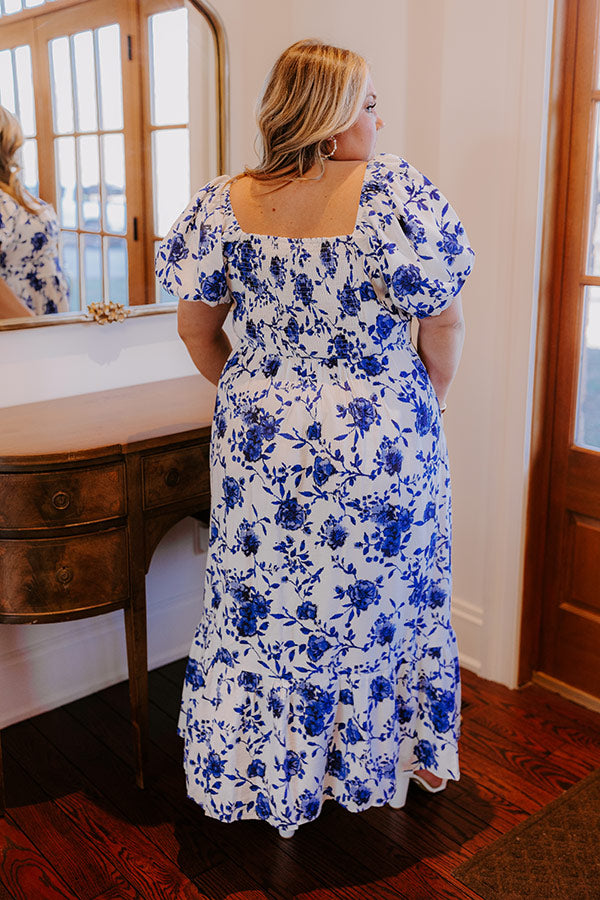 Ultimate Royal Blue Floral Maxi Dress - Sweet Surprise Collection