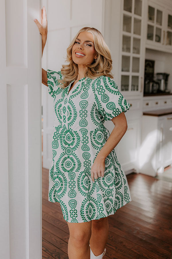 Premium Green Eyelet Mini Dress - Ultimate Summer Style