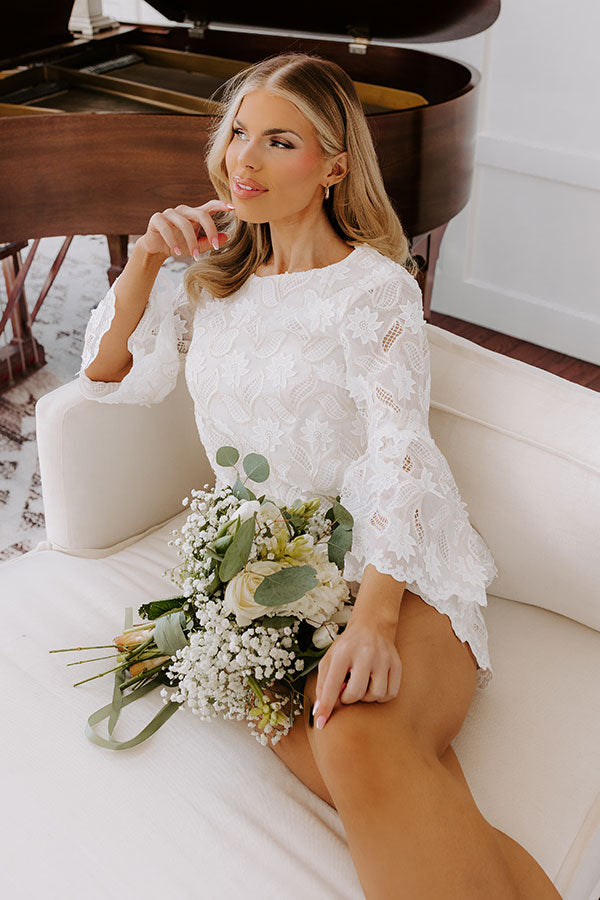 Premium Embroidered Lace Mini Dress - Toast To Us