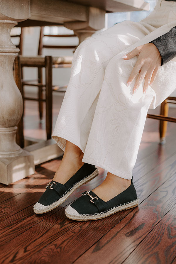 Premium Ellie Black Espadrille Flats - Ultimate Comfort & Style