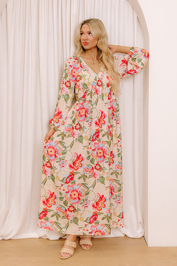 Premium Hibiscus Daydream Maxi Dress - Ultimate Summer Style