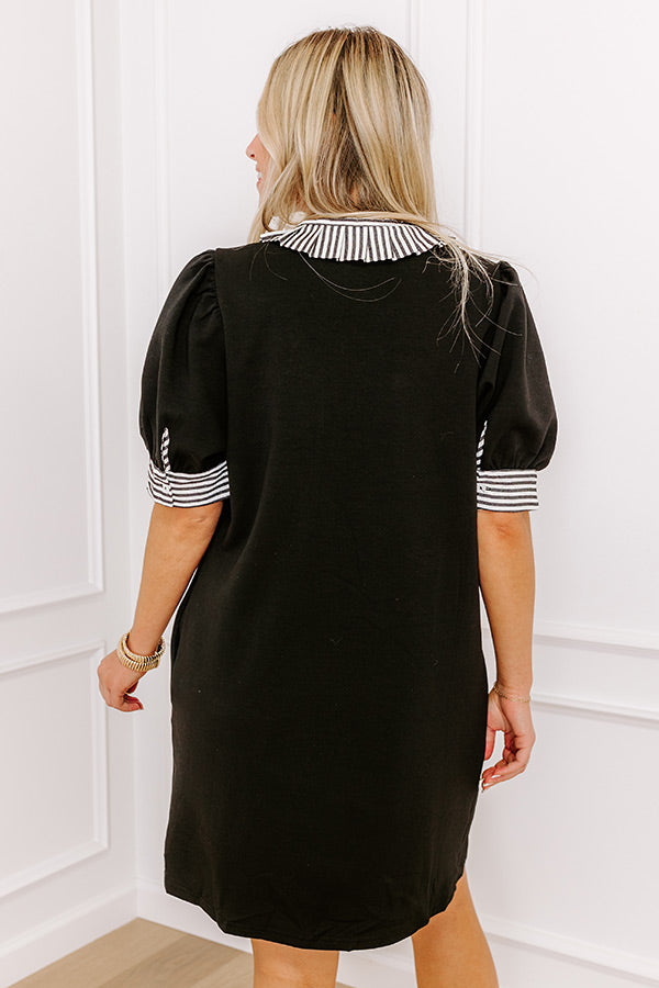 Premium Yacht Club Mini Dress - Ultimate Black Edition