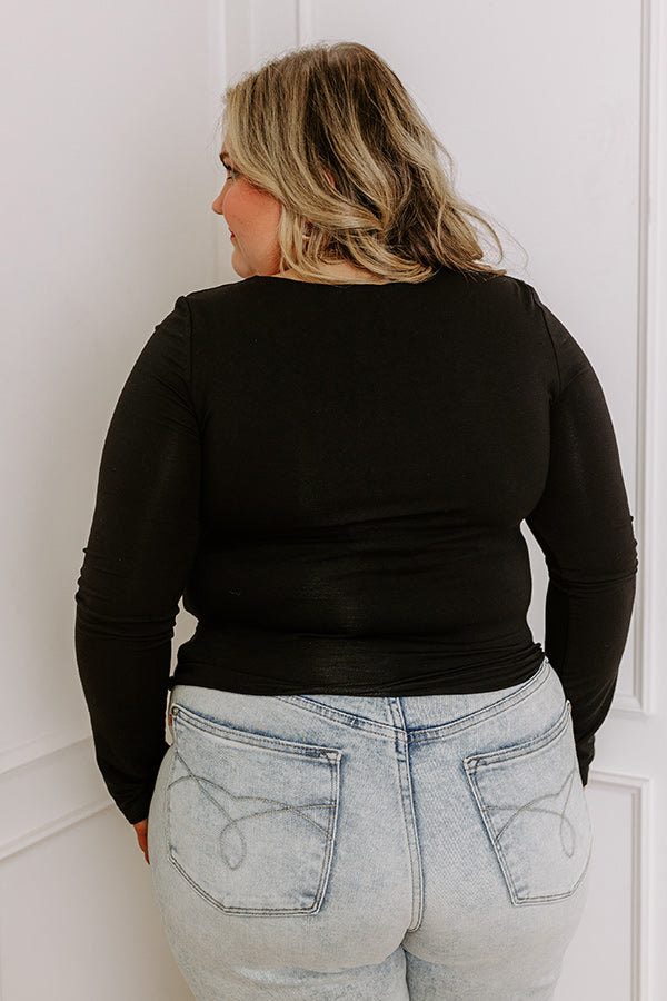 Ultimate Sassy & Chic Black Curves Top