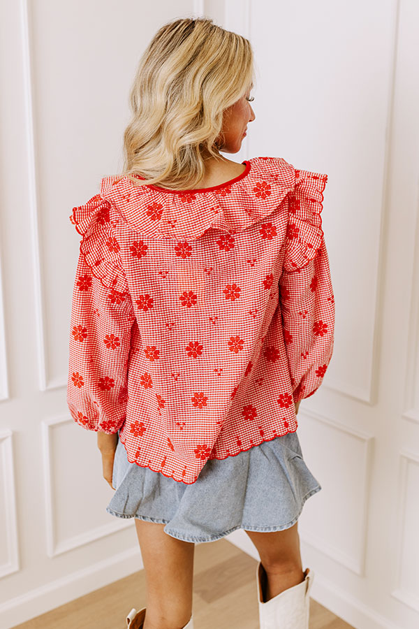 Ultimate Southern Belle Floral Embroidered Top - Premium Style