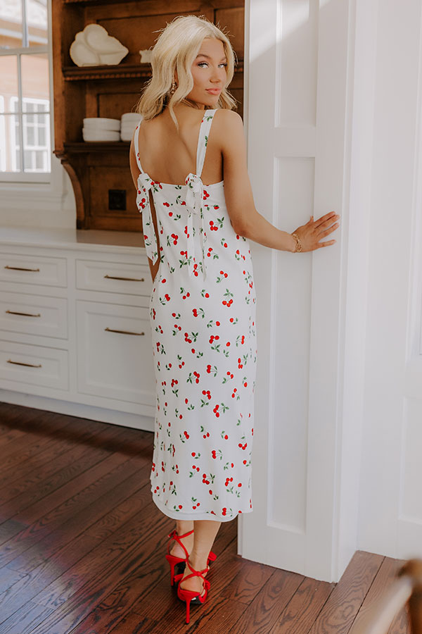 Premium Sweet Cherry Pie Midi Dress - Ultimate Summer Wardrobe Essential