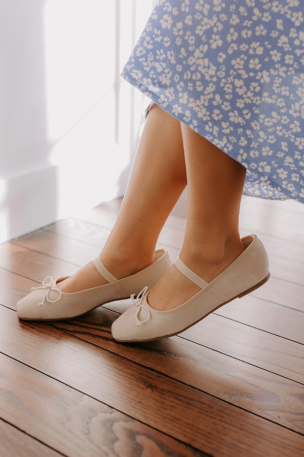 Premium Emily Velveteen Ballet Flats in Oatmeal - Ultimate Comfort & Style