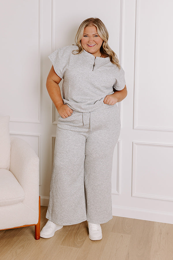 Premium High Waist Trousers - Grey Curves | Ultimate Comfort & Style