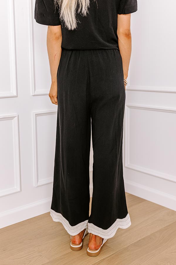 Ultimate Paris Cafe High Waist Linen-Blend Pants