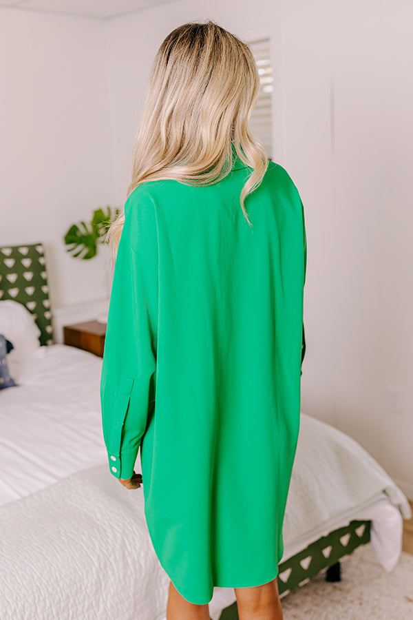 Premium New Moon Night Shift Dress - Ultimate Green Elegance