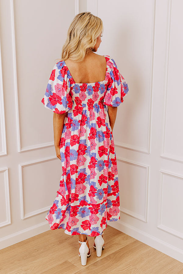 Premium Wildflower Dreams Midi Dress