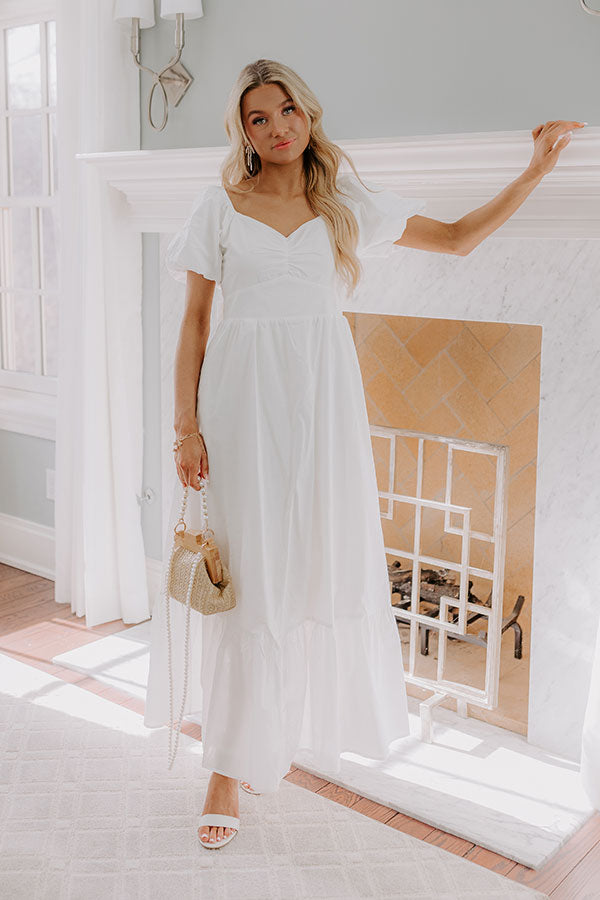 Ultimate Sweet Serendipity Maxi Dress - White Elegance