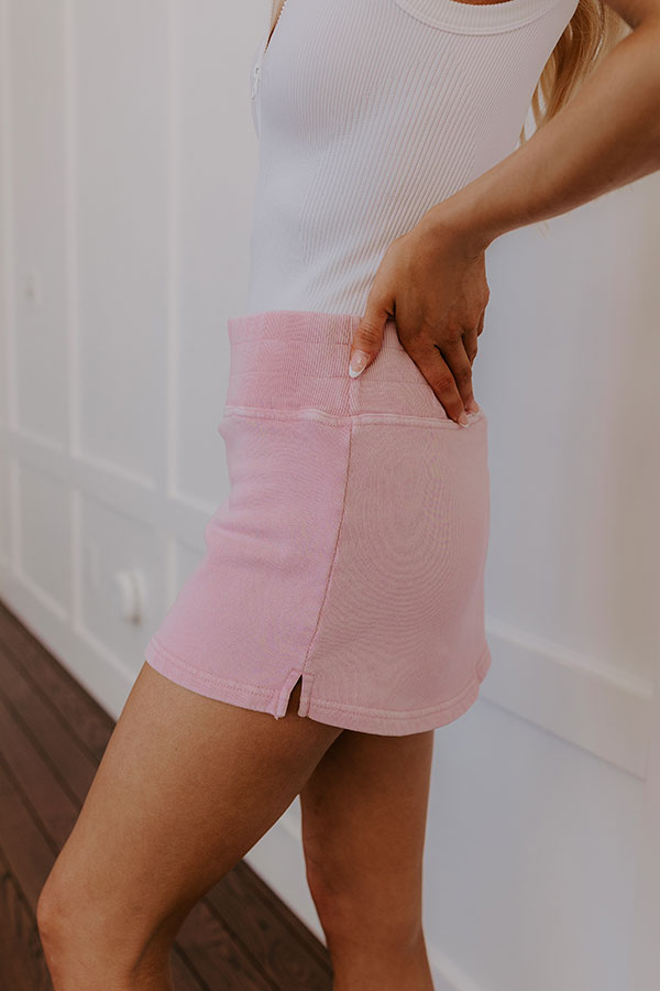 Ultimate Vintage Wash Skort - Pink | Effortless Style for On-The-Go Women