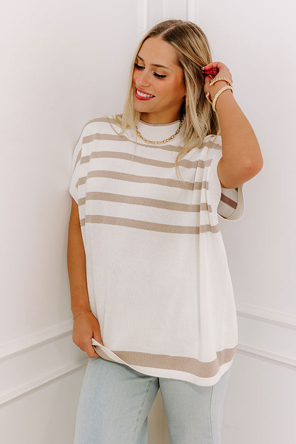 Premium Chic Striped Knit Top