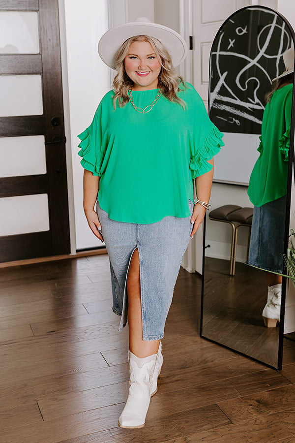 Ultimate Jade Curves Margarita Shift Top