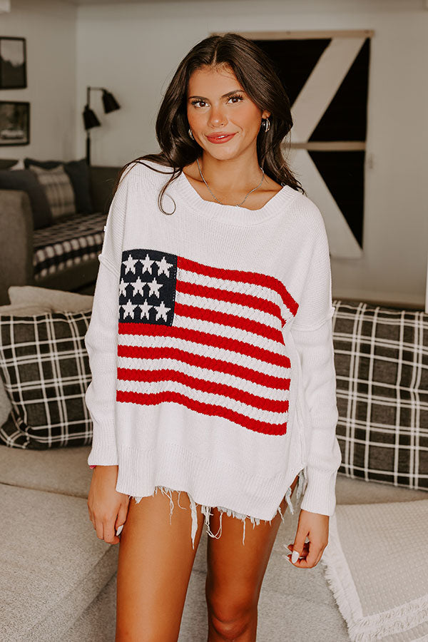 Premium American Dream Knit Sweater - Stars & Stripes Edition