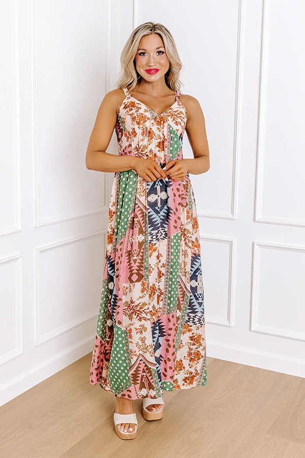 Ultimate Cute As Can Be Color Block Maxi Dress