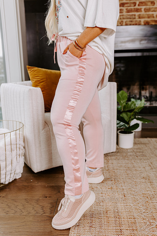 Premium Flow & Chill High Waist Straight Leg Pants - Luxe Pink Curves