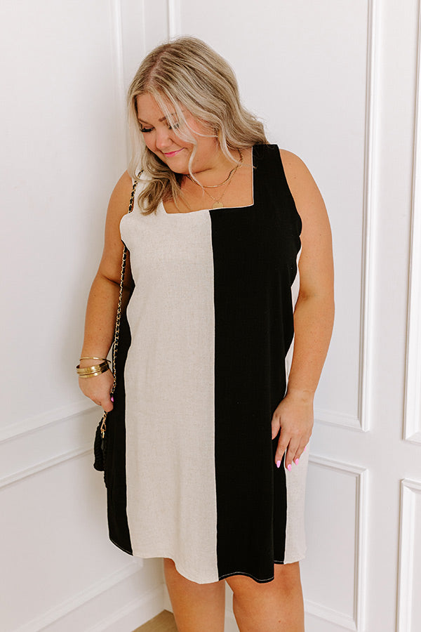 Ultimate Chic Linen-Blend Mini Dress for Curves