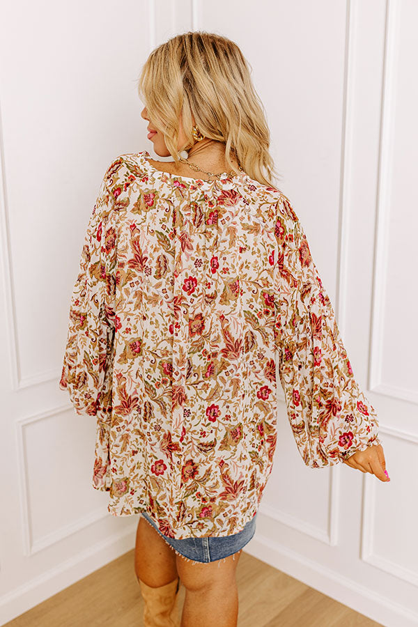 Ultimate Floral Elegance Chiffon Top