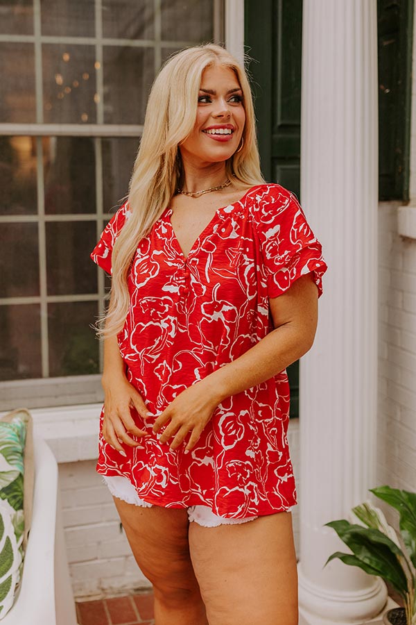 Ultimate Summer Shift Top - Vibrant Voyage Curves