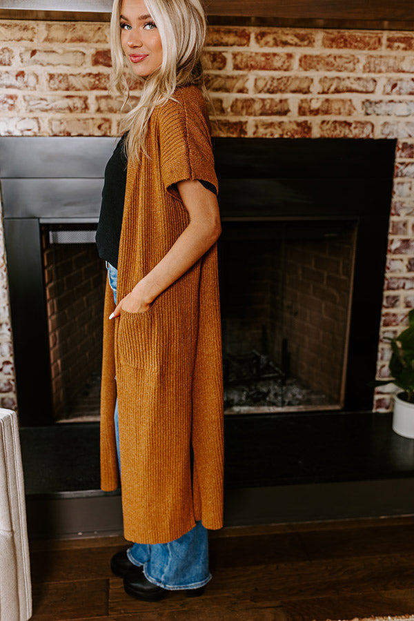 Premium Autumn Vibes Ribbed Duster Cardigan - Ultimate Fall Essential