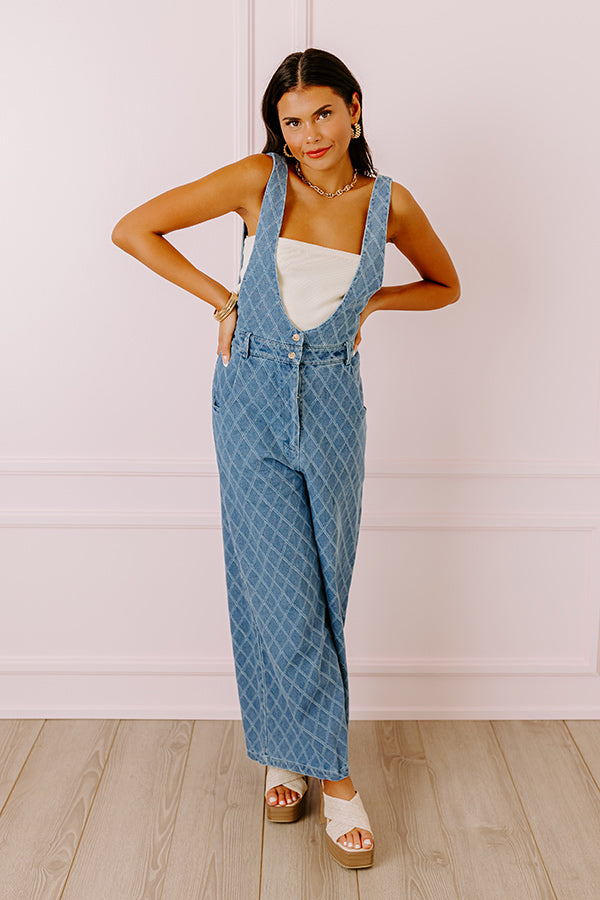 Ultimate Farmers Market Stroll Denim Jumpsuit