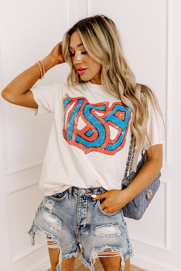 Premium Vintage USA Graphic Tee - Ultimate Americana Style