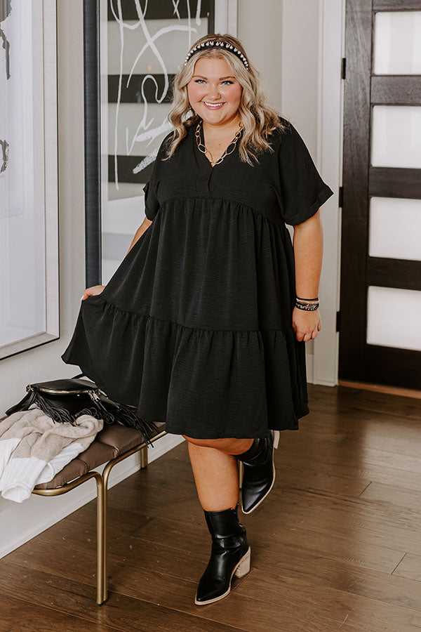 Ultimate Cool Cruise Shift Dress - Black Curves Edition