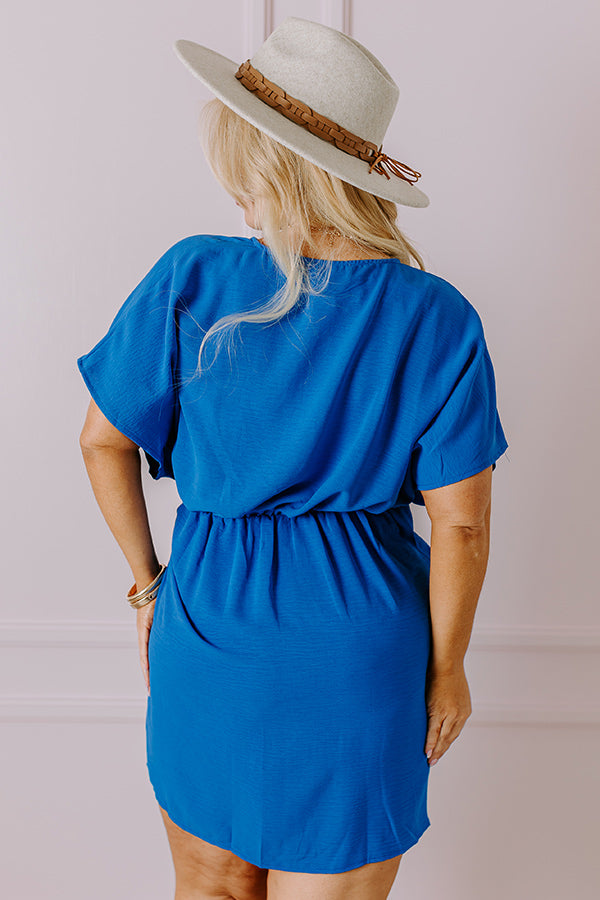 Ultimate Royal Blue Wrap Mini Dress – Flirty & Flattering